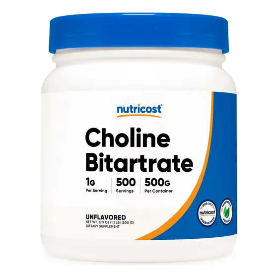Suplemento Nutricost De Bitartrato De Colina En Polvo 500 G