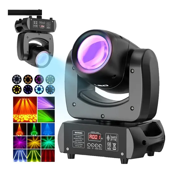 150w Luz Dj Cabeza Movil Robotica Spot Led Disco Dmx Figuras