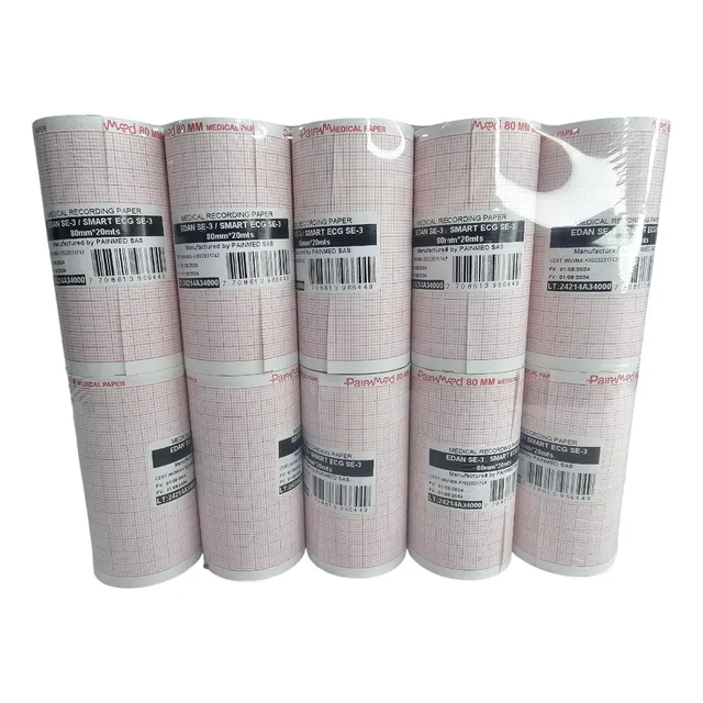 Papel Electrocardiografo 80mm X 20mts