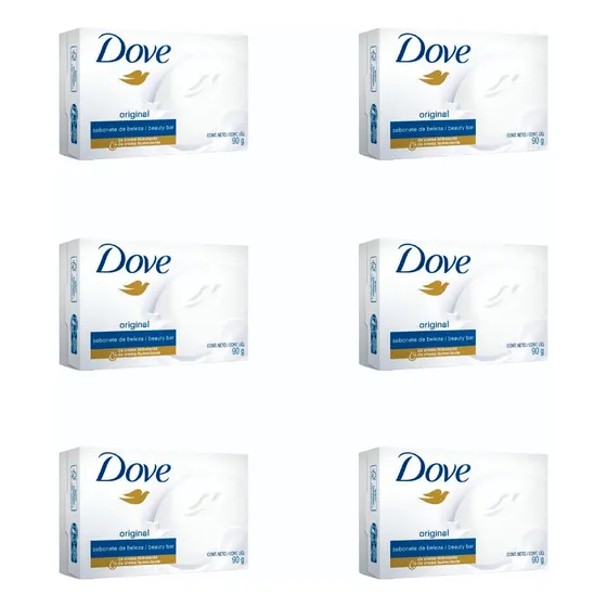 Combo X 6 Un Dove Jabon En Barra Original 90g
