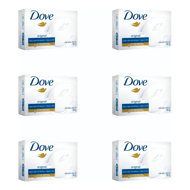 Combo X 6 Un Dove Jabon En Barra Original 90g