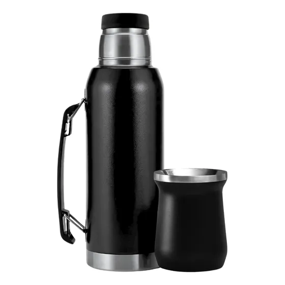 Termo 1 Litro Y Mate 160ml Set Matero De Acero Inoxidable
