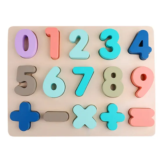 Puzle Educativo De Madera En Color Con Números Del 0 Al 9 Pa