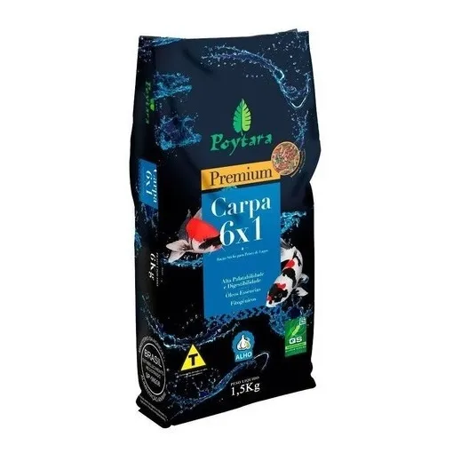 Ração Poytara Carpa Premium 6x1 1,5kg