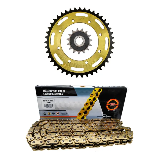 Kit Rodamiento Klr650 43/15 520/128 Reforzado Cadena Oring
