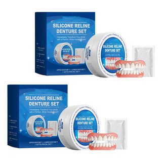 Set De 2 Piezas Para Prótesis Dentales De Silicona Blanda Set De 2 Piezas Para Prótesis Dentales De Silicona Blanda