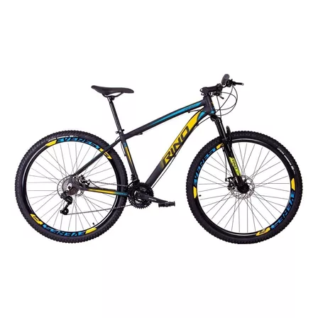 Bicicleta Rino Everest 21v Shimano 2.1 Mega Range Hidraulico Cor Azul/amarelo Tamanho Do Quadro 19