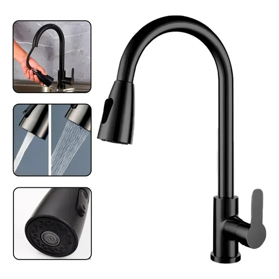 Zl Torneira Extensível Monocomando Para Lava-louças,