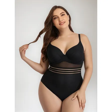 Traje De Baño Entero, Curvy  1pzaesp02