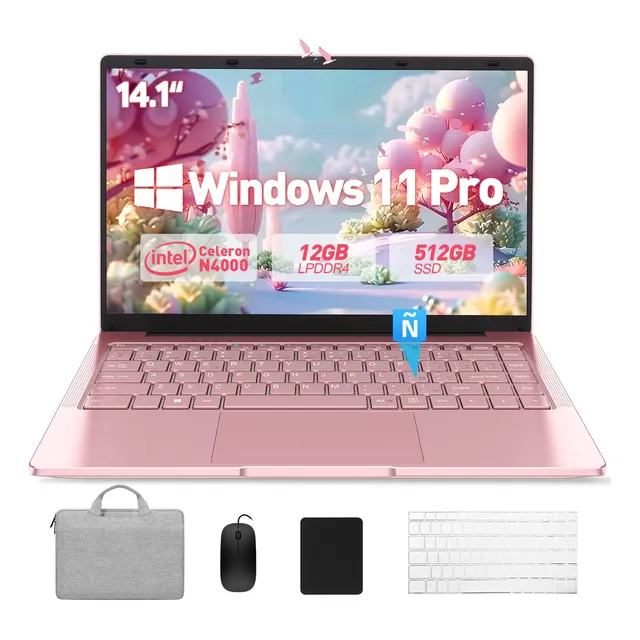 Laptop 14.1'' Notebook Portátil 12gb 512gb Español Teclado