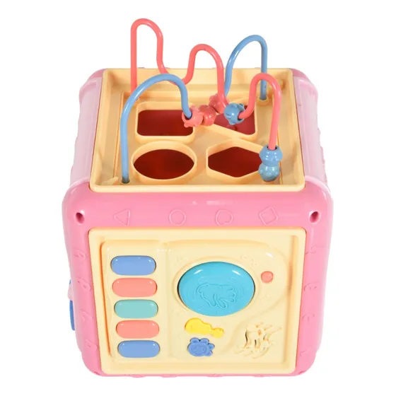 Zippy Toys Cubo con actividades juguete didáctico bebé luz sonidos color rosa