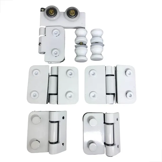 Ferragens Dobradiça Para Box Sanfonado Articulado Branco