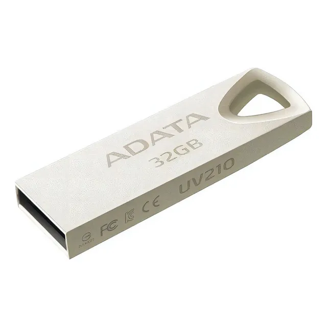 Memoria USB Adata UV210 32GB 2.0 Liso plateado