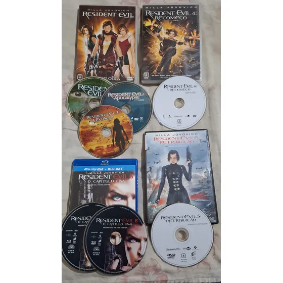 Dvd Resident Evil 1 A 5+ Blu-ray Final 6 Coleção Completa