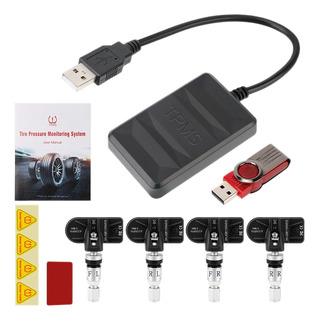 Sistema De Monitoramento De Pressão De Pneus Car Tpms Usb An Sistema De Monitoramento De Pressão De Pneus Car Tpms Usb An