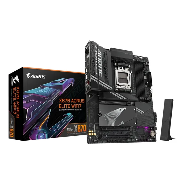 Placa madre Gigabyte X870 Aorus Elite Wifi 7 (am5/4xdd5), color negro