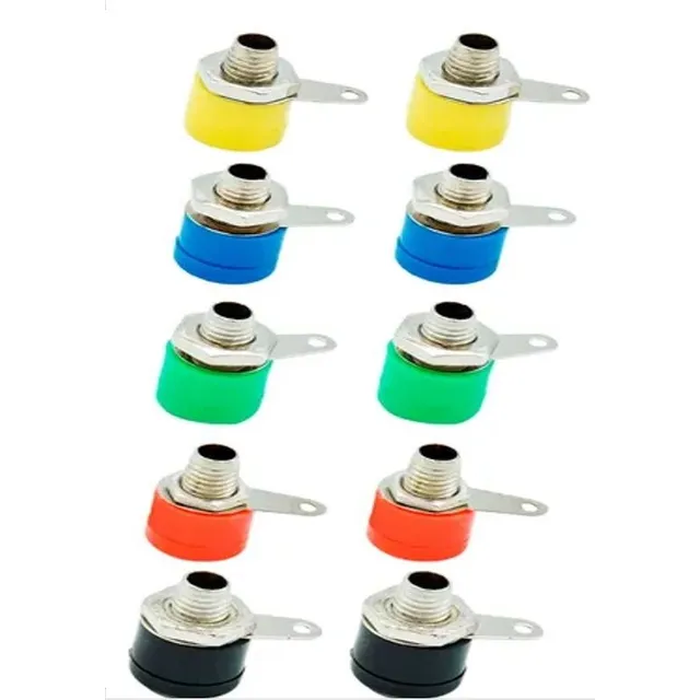 10 Piezas Conector Banana Hembra 4mm Color A Elegir