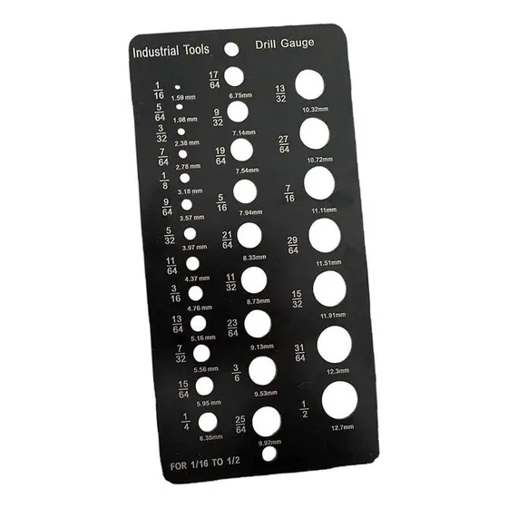 . Medidor De Broca Portátil 1,59-12,7 Cm Bits E Bitola De