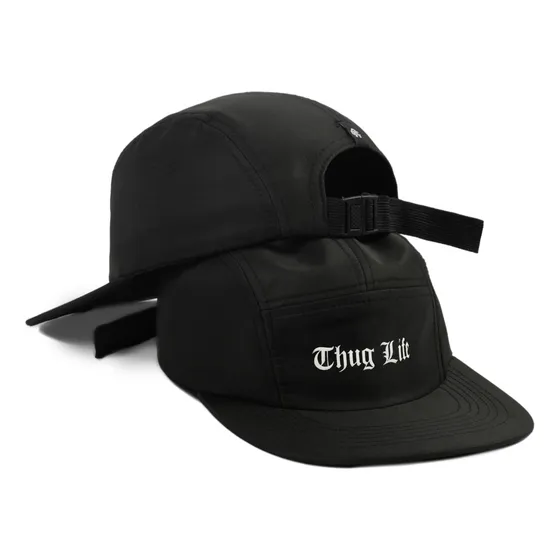 Boné Five Panel Thug Life Skatista Fitão Aba Reta