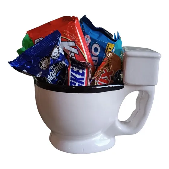 Arreglo De Regalo Combo Toilet Mug (taza + Chuches)
