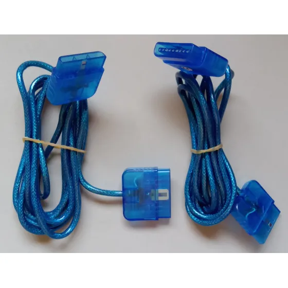 Extensión Para  Ps2 Playstation 2 Slim Fat Azul 2.20 Metros