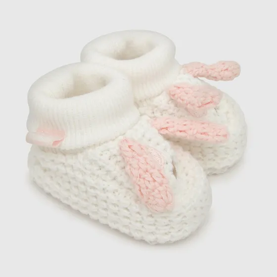 Pantufla Blanca Niña Con Aplicación De Perro Colloky