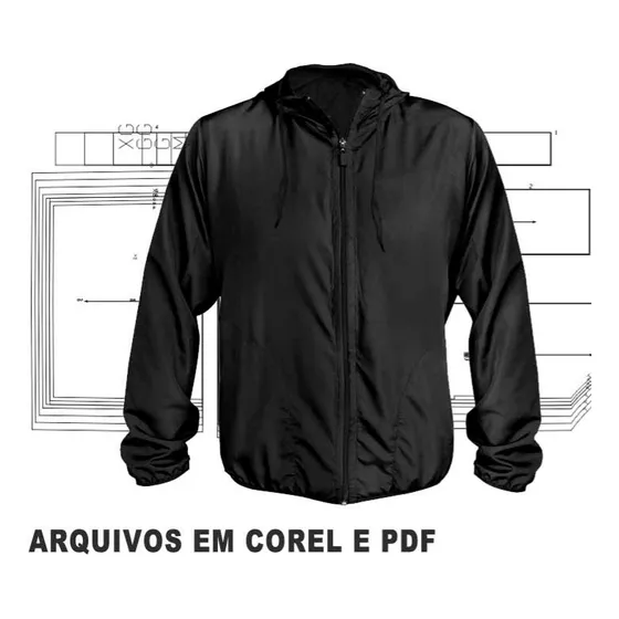 Modelagem Profissional Jaqueta Corta Vento Moldes Corel