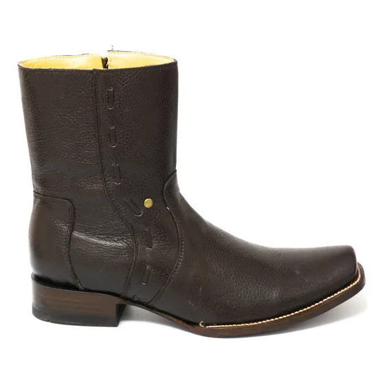 Bota Modelo Vegas En Piel De Res Color Café