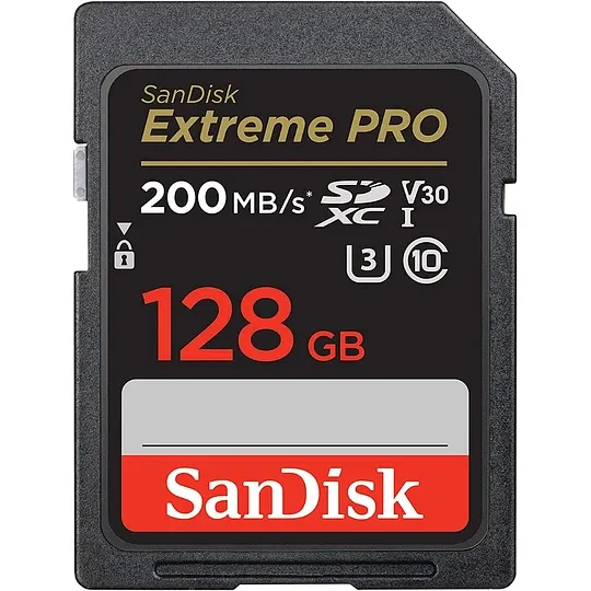 Tarjeta SDXC SanDisk Extreme Pro 128GB UHS-I 200MB/s 90MB/s Resistente