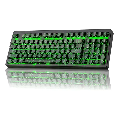 Teclado Mecânico 80% Zornher Zh870, Rgb Negro Topográfico | Frete