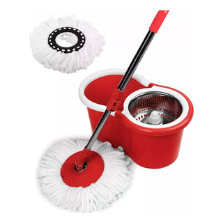 Trapeador Giratorio Con Cubeta Spin Mágico Microfibra Mop Trapeador Giratorio Con Cubeta Spin Mágico Microfibra Mop