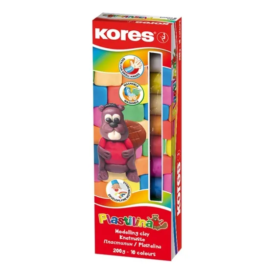Plastilina Escolar 10 Barras Kores