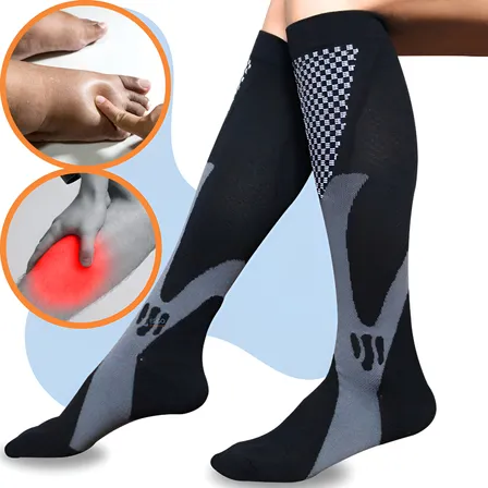 Meia Alta Compressão Masculina Alivio Dor E Cansaço Nos Pés