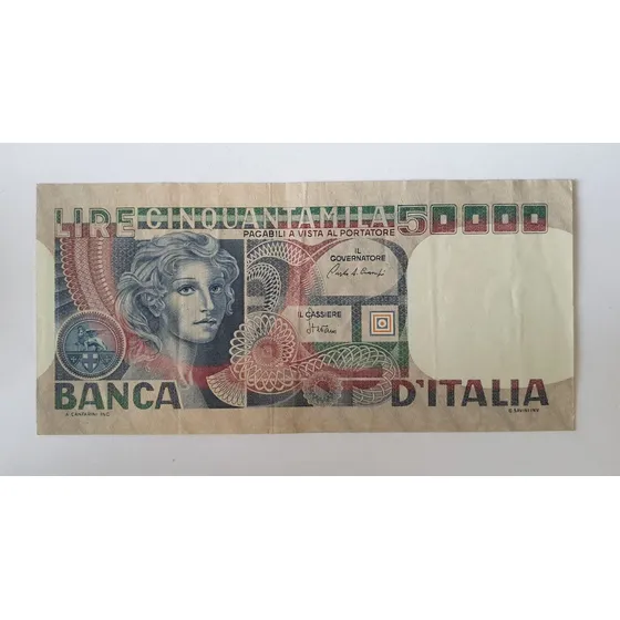 Billetes Mundiales : Italia 50000 Liras 1977 Hermoso Billete