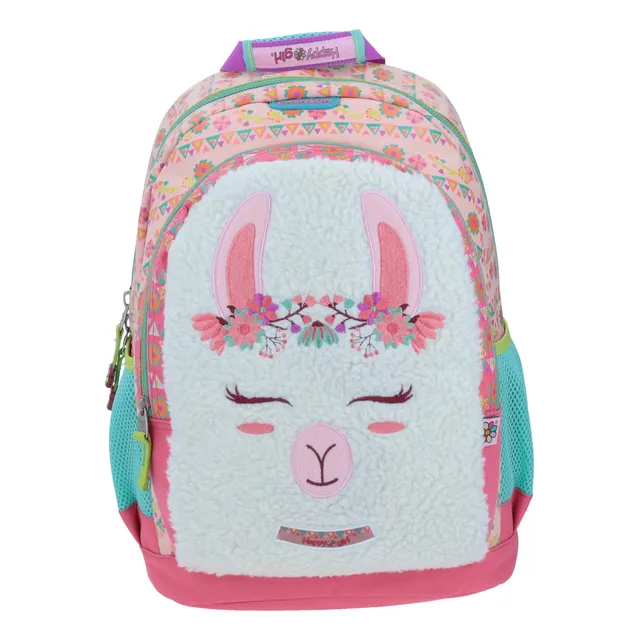 Mochila Grande Chenson Primaria Happy Girl Porta Tablet Llama Peluche Coleccion Drama Hg64470-p Color Rosa