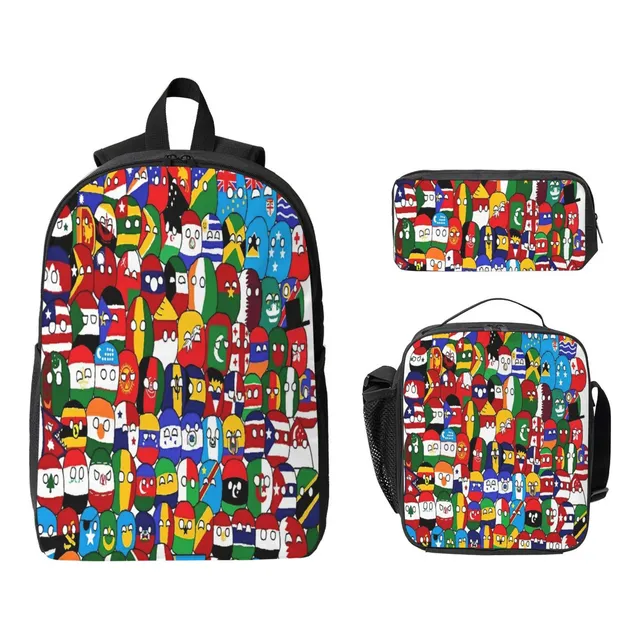 Sh* Mochila Escolar Countryball, 3 Unidades