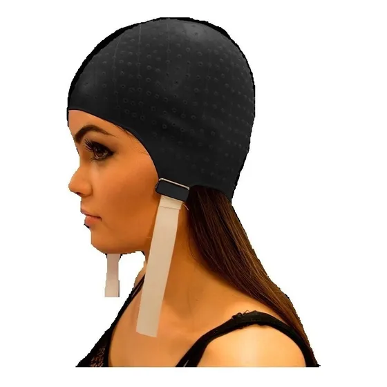 Gorro Dompel Para Mechas Claritos Reflejos Silicona Lavable Color Negro
