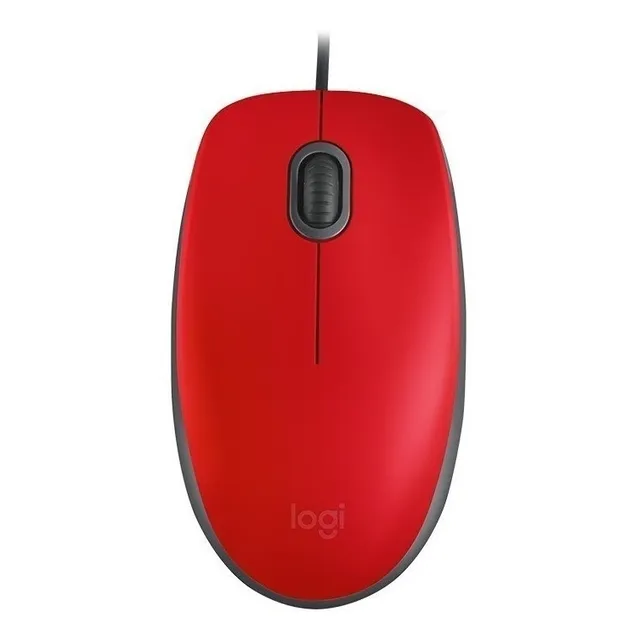 Mouse Usb Logitech Silent M110s Rojo