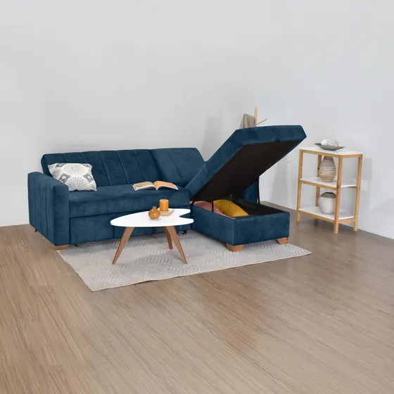 Sofa Cama Multifuncional En L Apolo 220×160 Baul Izquierdo