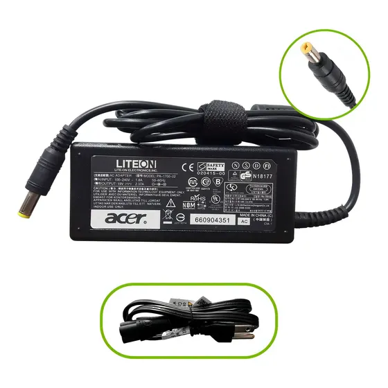 Cargador Acer - 19v 2.37a 45w- (5.5*1.7) Color Negro | Cuotas sin interés