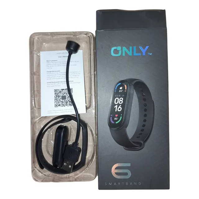 Smartband Mod M6 Only Negro Liso Negro Negro