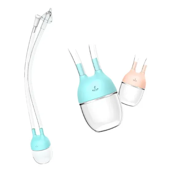 Aspirador Nasal Y Oído Succionador Limpiador Bebés Portátil Color Transparente