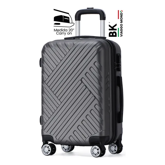 Maleta De Viaje Rígida Carry On De Mano Cabina Modelo Argenta 20 Pulgadas 10 Kg Con Candado Seguridad Viaggo Mondo