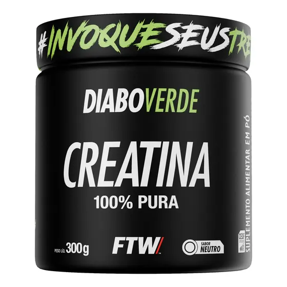 Creatina 100% Pura 300g Diabo Verde - FTW
