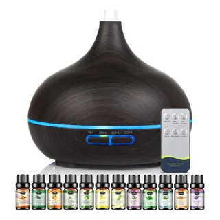 Hanolly Humidificador Aire Difusor De Aroma Eléctrico 550ml Negro
