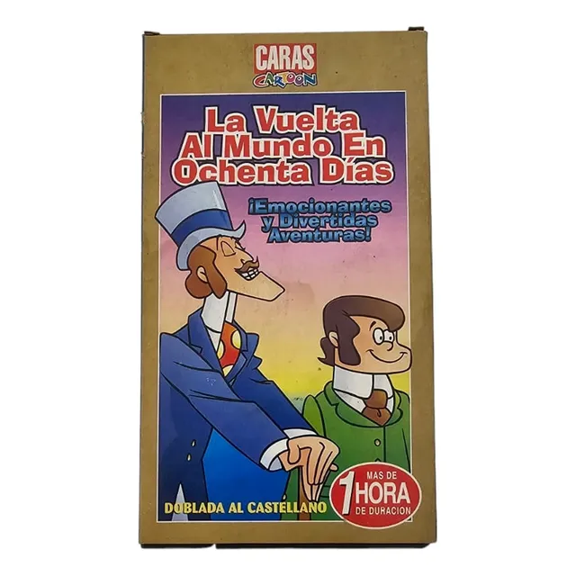 La Vuelta Al Mundo En 80 Dias Vhs Castellano Caras Cartoon