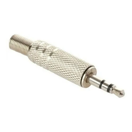 Plug Conector Jack Audio 3.5mm Macho Estereo Pack De 4unids