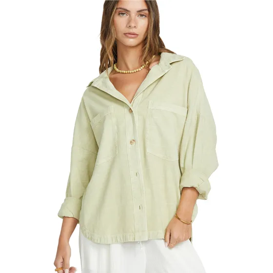 Blusa Billabong Mujer Stoked On You Twill Verde