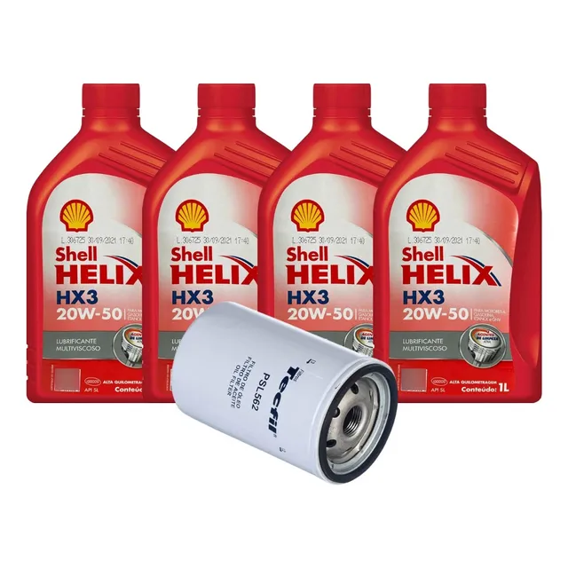 Kit Troca Óleo Shell Helix 20w5o + Filtro Motor Ap 1.8/2.0