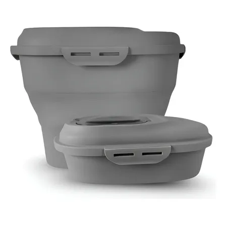 Porta Ração 10kg Tampa Hermética Plástico Cinza Chefe Design Moderno